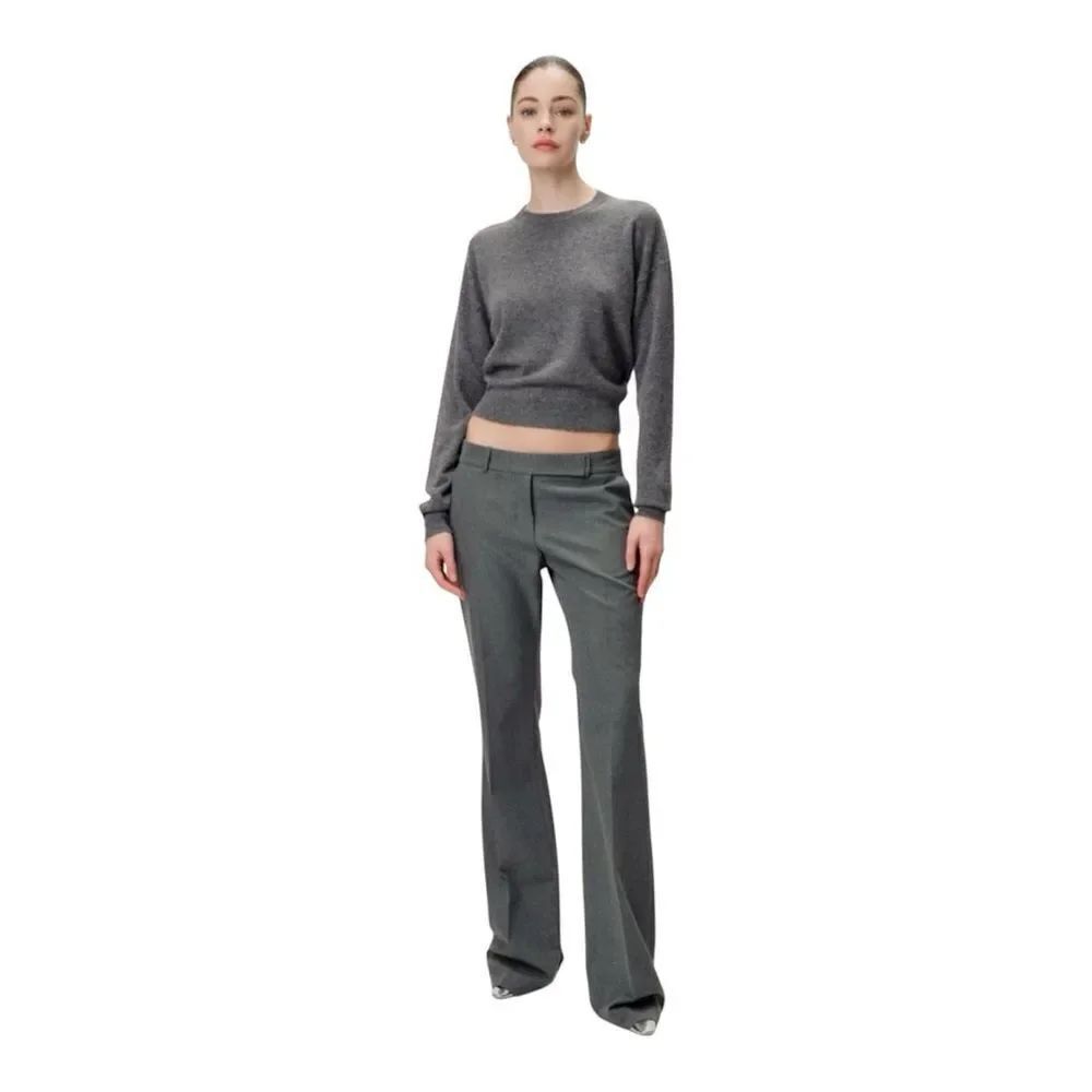 RONNY KOBO 90's Trouser Dress Pants in Grey NEW Size Small Low Rise Y2K 90s